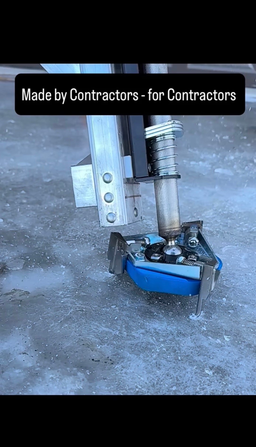 Contractor-made tool working against a metal surface